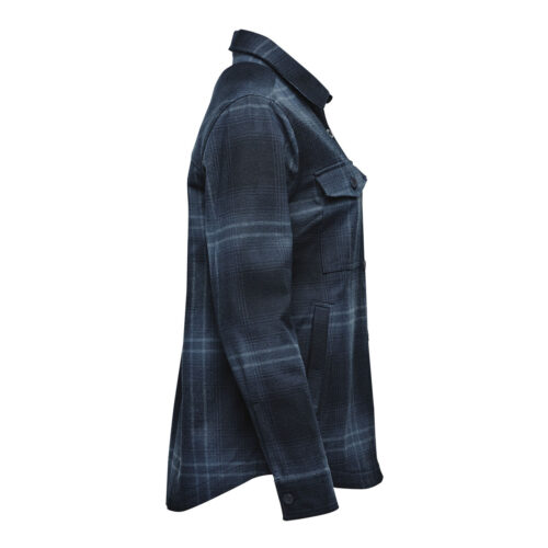 Women Plaid Shacket Jacket - Image 3