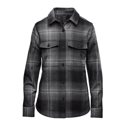 Women Plaid Shacket Jacket