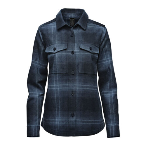 Women Plaid Shacket Jacket - Image 2